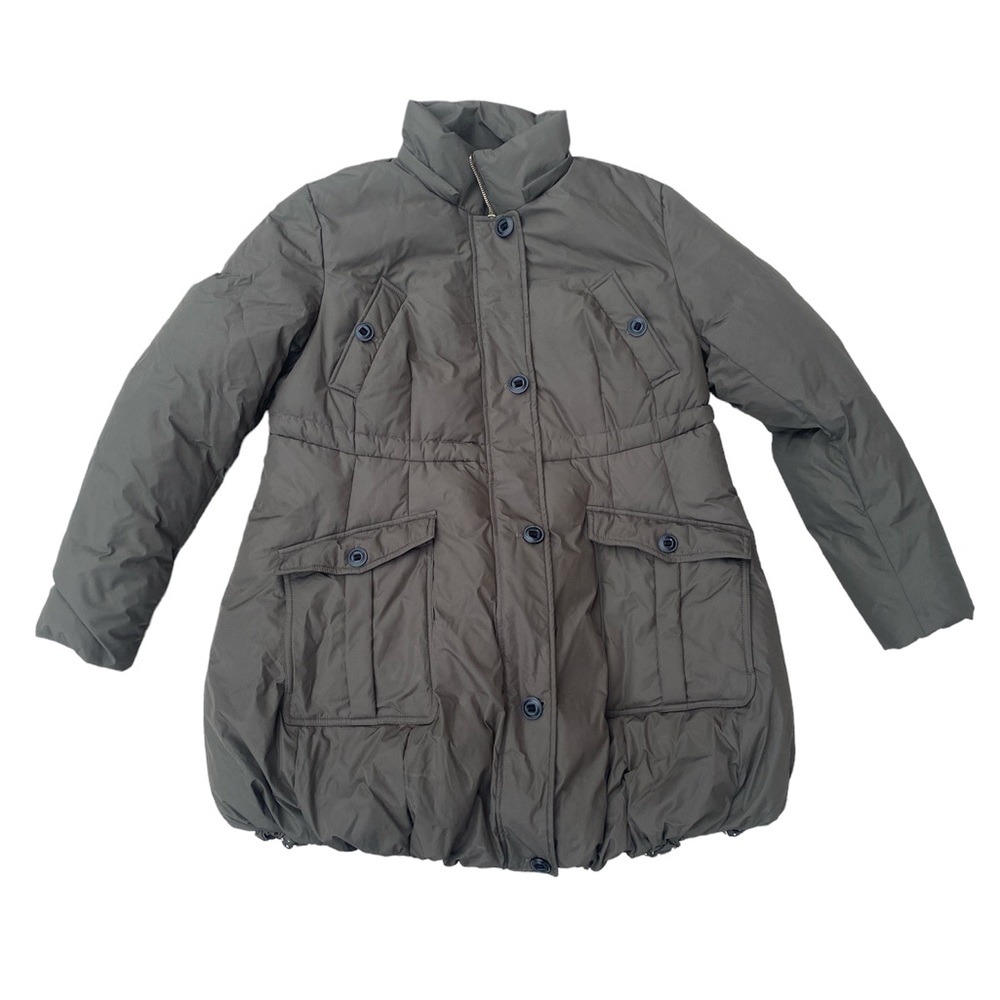 Kimi + Kai Maternity “Smoke Green” Colour Down Filled Puffer Parka Coat Jacket
